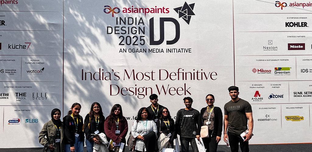 JD Institute Interior Design students at the India Design Exhibition.  